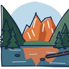Maroon Bells, drawn for Aspen