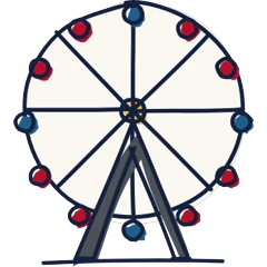 Navy Pier wheel, drawn for Chicago