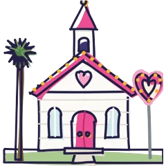 Wedding chapel, drawn for Las Vegas