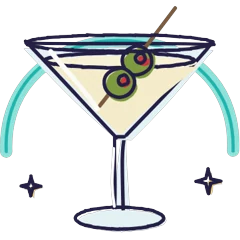 Martini, drawn for Las Vegas