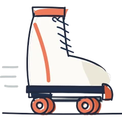 Roller skate, drawn for Los Angeles