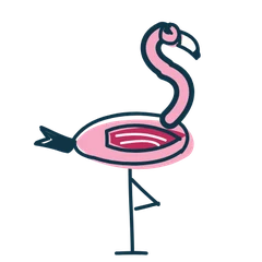 Flamingo, drawn for Miami