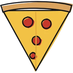 Pizza slice, drawn for New York