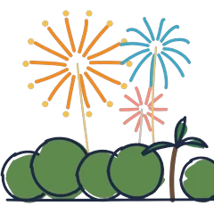 Fireworks, drawn for Orlando