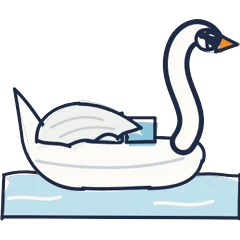 Swan boat, drawn for Orlando