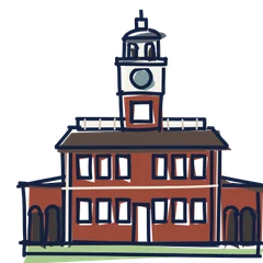 Independence Hall, drawn for Philadelphia