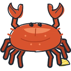 Dungeness crab, drawn for San Francisco