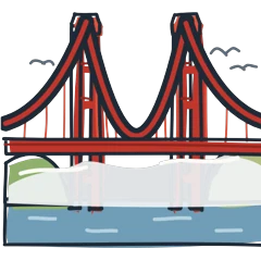 Golden Gate, drawn for San Francisco