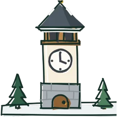 Clock tower, drawn for Vail