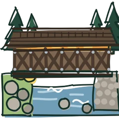 Covered bridge, drawn for Vail