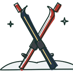 Skis, drawn for Vail
