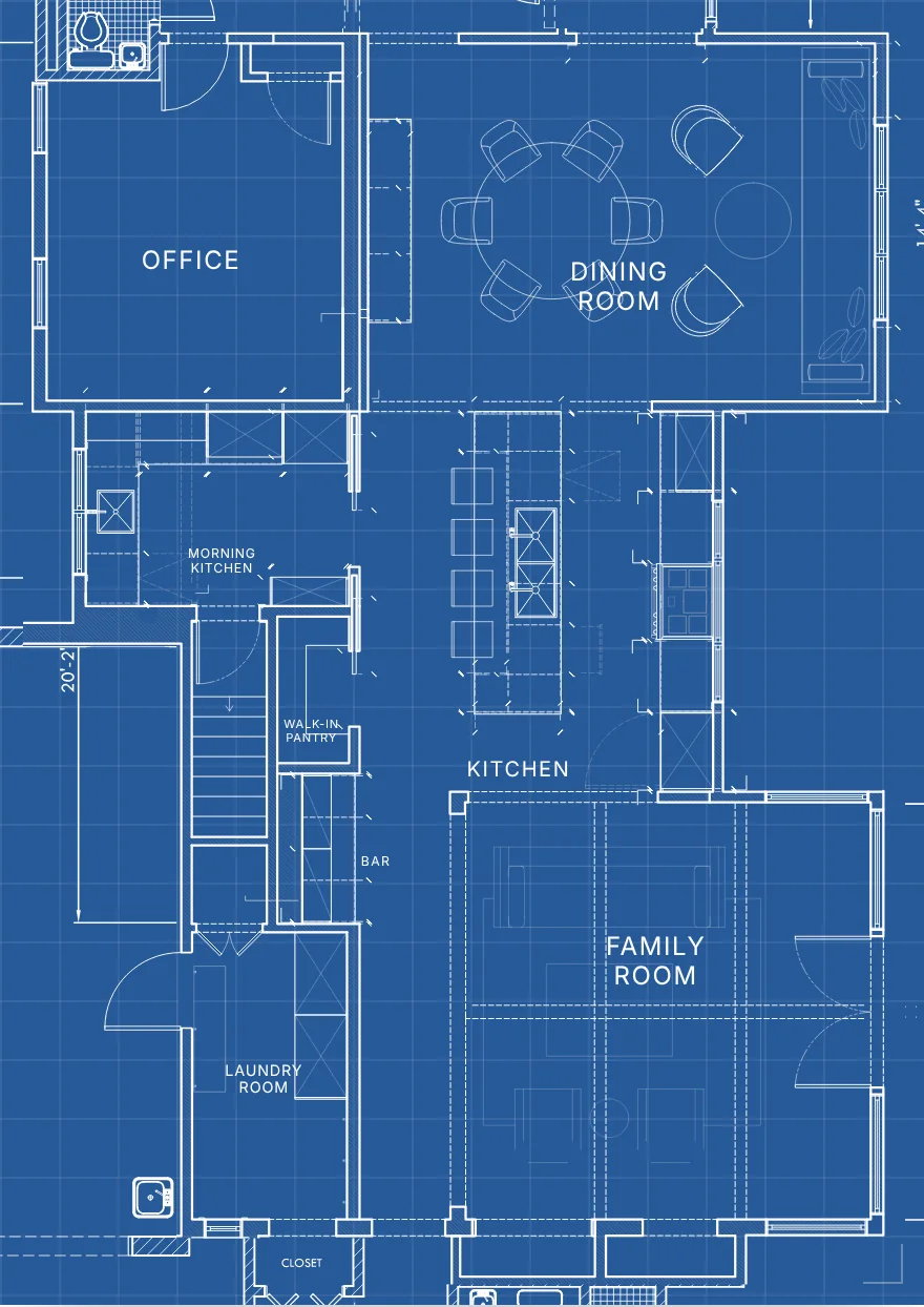 Kitchen wing floor plan after the 2026 renovation