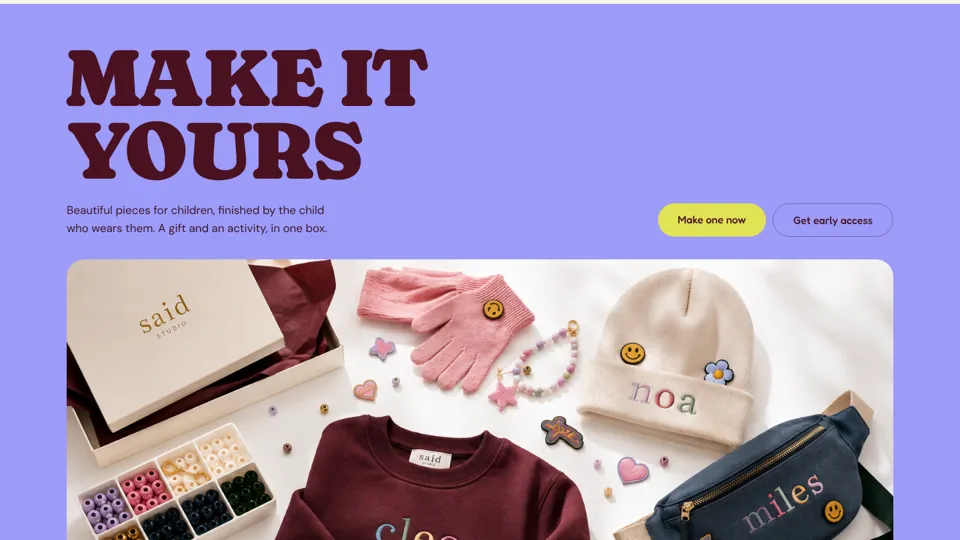 A launch home page