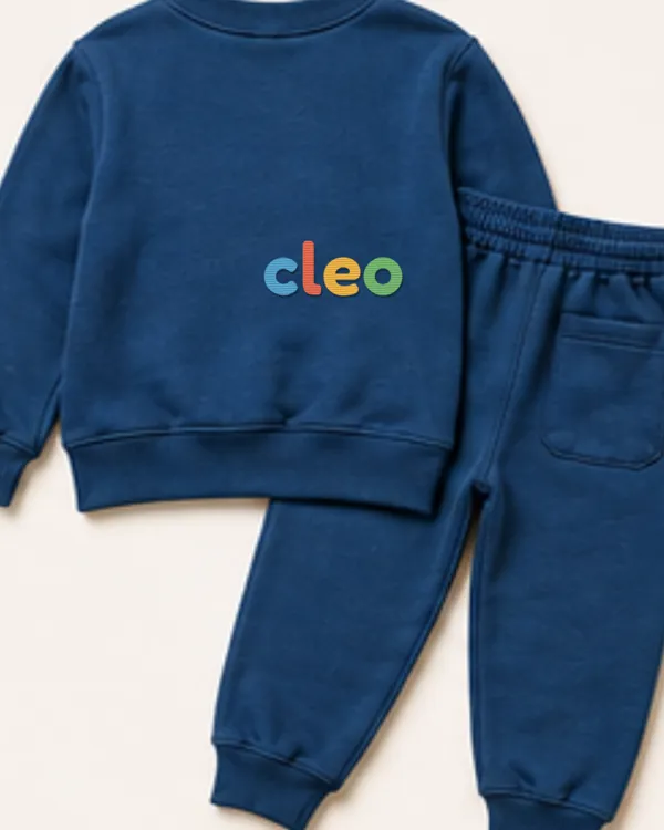 The Sweat Set in Ink with a stitched name